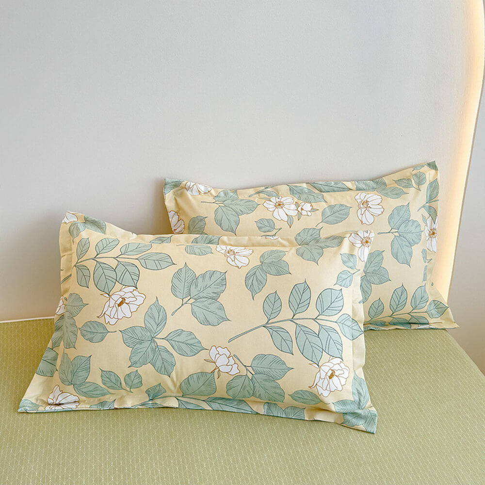de draps en coton lavé brossé à fleurs