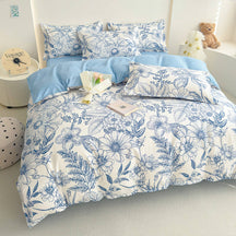 de draps en coton lavé brossé à fleurs