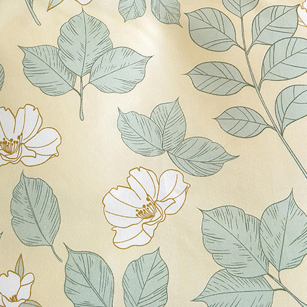 de draps en coton lavé brossé à fleurs