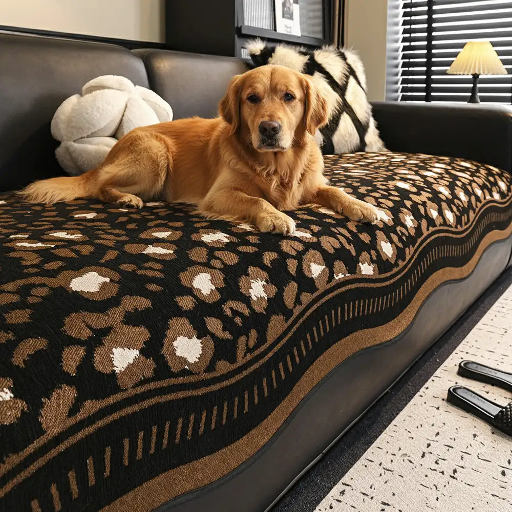 Coussin de canapé non glissant en chenille irrégulier pour toutes les saisons