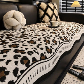 Coussin de canapé non glissant en chenille irrégulier pour toutes les saisons