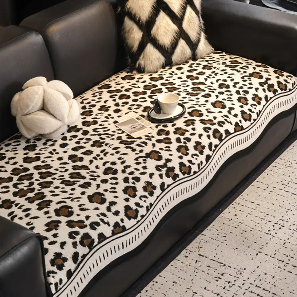 Coussin de canapé non glissant en chenille irrégulier pour toutes les saisons