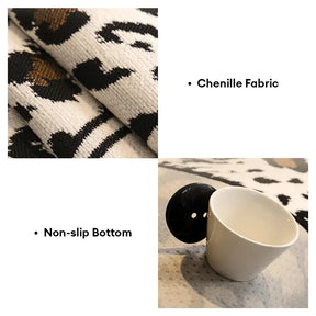 Coussin de canapé non glissant en chenille irrégulier pour toutes les saisons