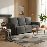Housse fauteuil de canapé inclinable en chenille à motif en herringbone avec élastique et couverture complète