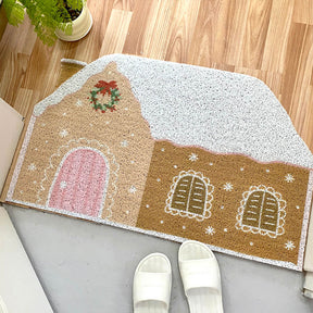 Tapis décoratif antidérapant maison en pain d'épices de Noël