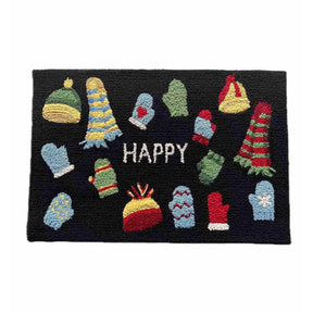 Tapis décoratif multi-usages motif gant de Noël cartoon