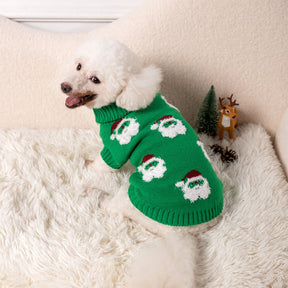 Pull en Maille Col Roulé de Noël pour Chien et Maître Assortis