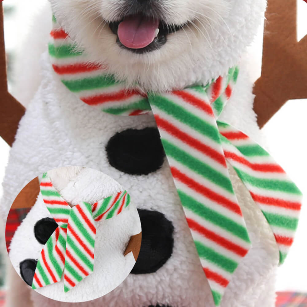 Costume de bonhomme de neige de Noël pour chien et chat