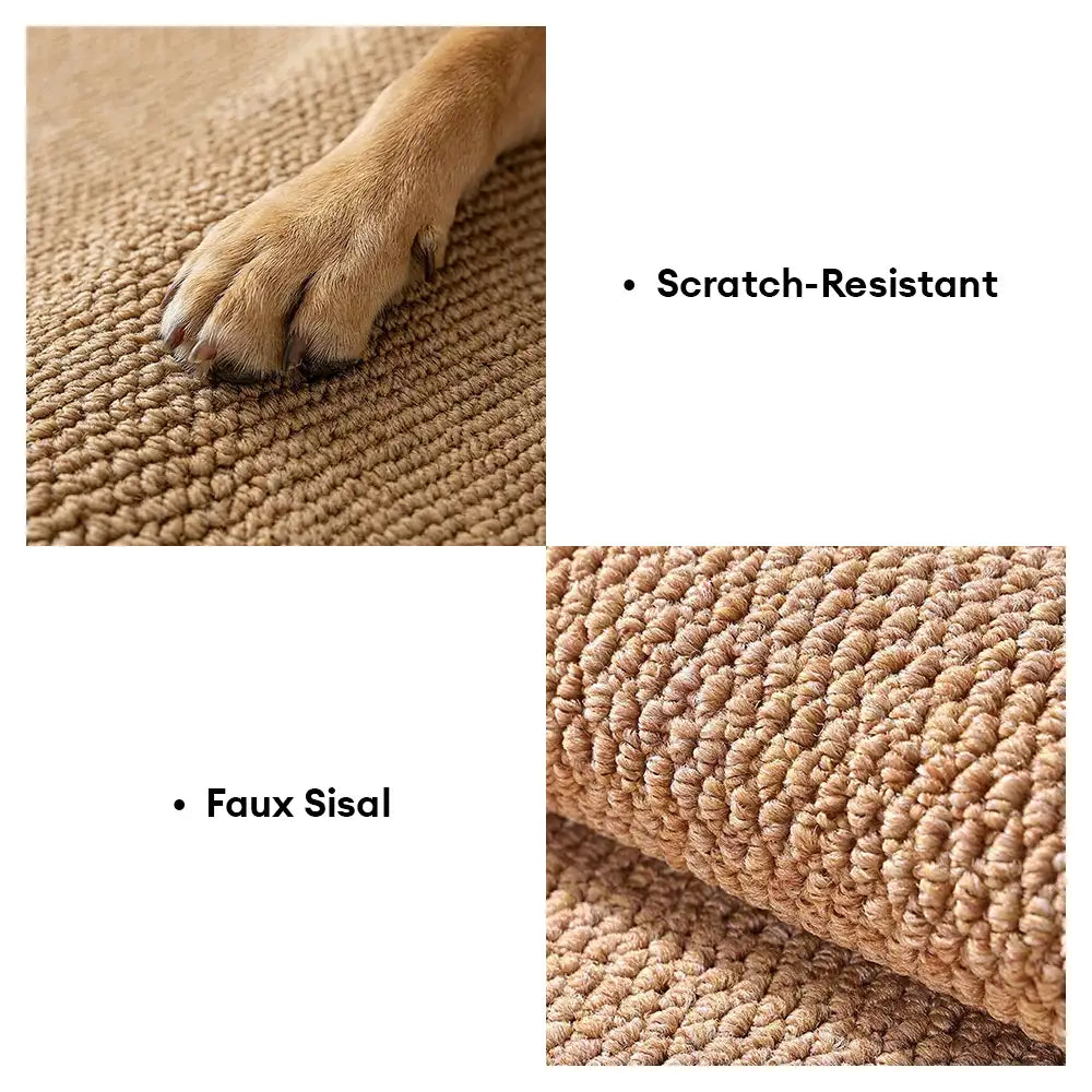 Tapis grattant pour chat en faux sisal classique épais, anti-rayures et antidérapant.