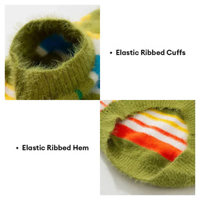 Pull pour chien à rayures bicolores - Convient aux grands chiens