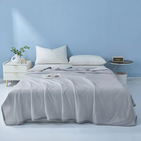 Couverture rafraichissant double face en soie glacée et absorbante - Vague