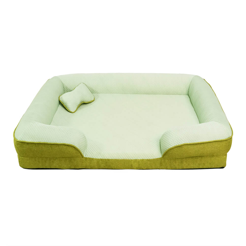 Lit Sofa pour Chien Grand et Lavable Orthopédique Tapis Rafraichissant Chien - Extérieur