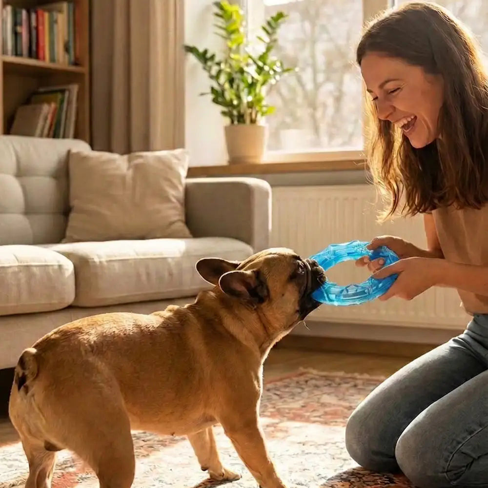 Jouet à mâcher pour chien remplissable d'eau avec des popsicles rafraîchissants