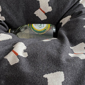 Parure en coton jacquard tricoté avec petit chiot mignon