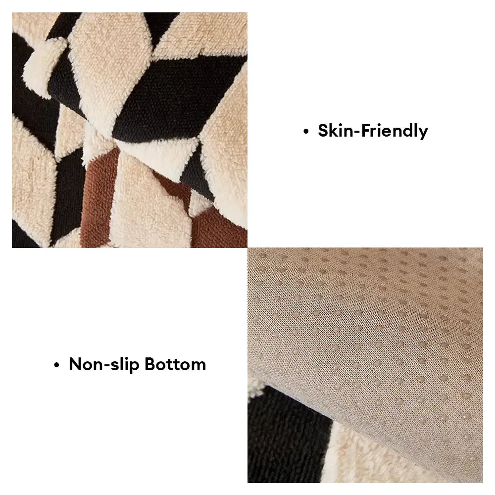 Housse de canapé en peluche à motif de diamant