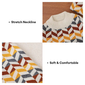 Pull pour chien teckel à rayures en diamant