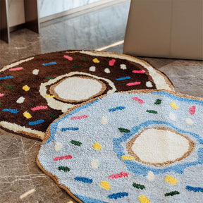 Tapis Décoratif Anti-Dérapant Effet Donut