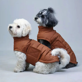 Gilet pour chien en duvet d'oie rempli d'hiver, léger, manteau chaud pour chien avec anneau pour laisse.