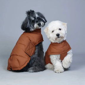 Gilet pour chien en duvet d'oie rempli d'hiver, léger, manteau chaud pour chien avec anneau pour laisse.