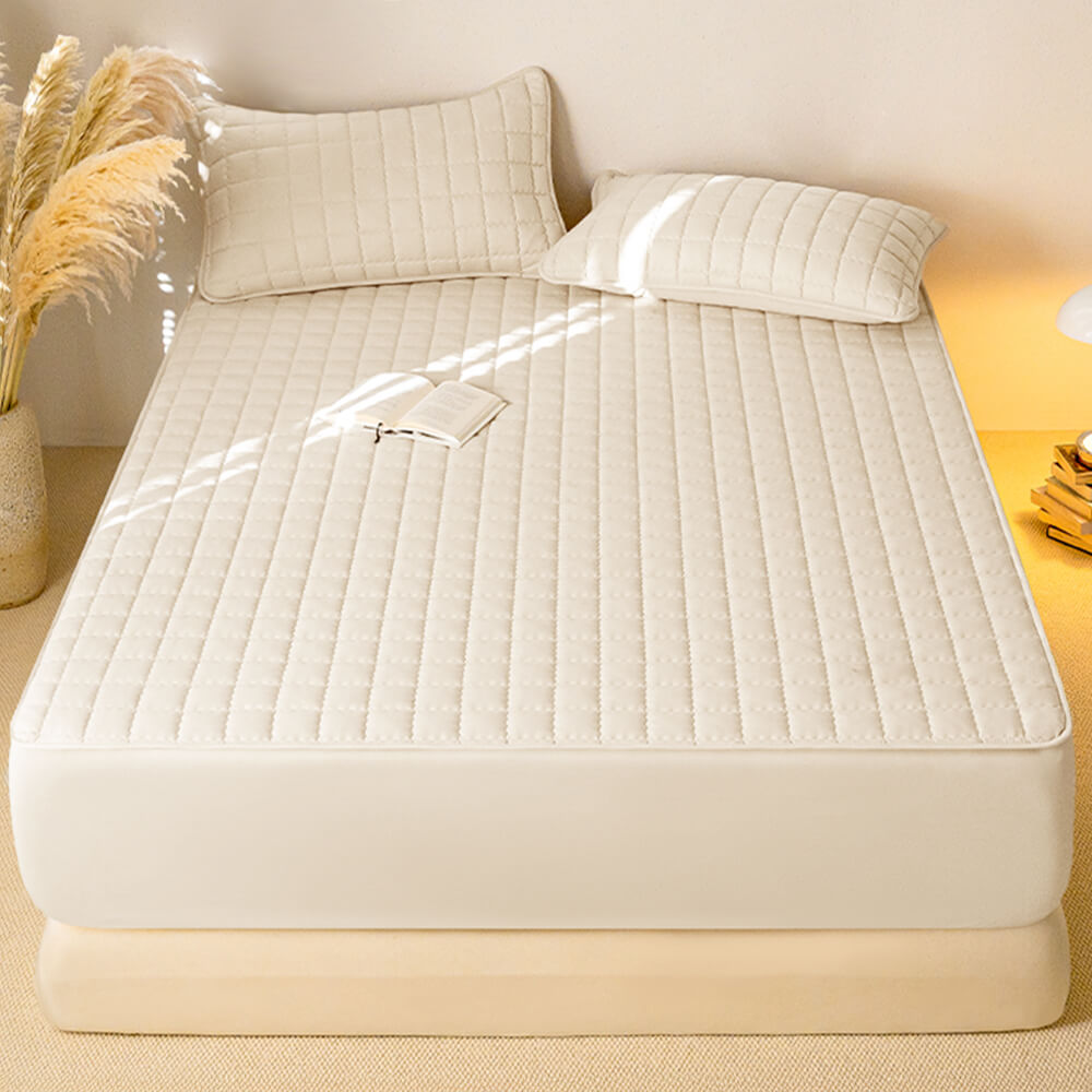 Housse de matelas élégante carrée respirante imperméable antibactérienne