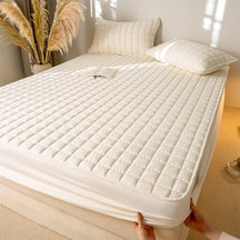 Housse de matelas élégante carrée respirante imperméable antibactérienne