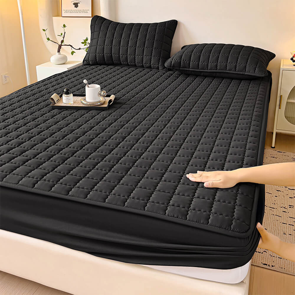 Housse de matelas élégante carrée respirante imperméable antibactérienne