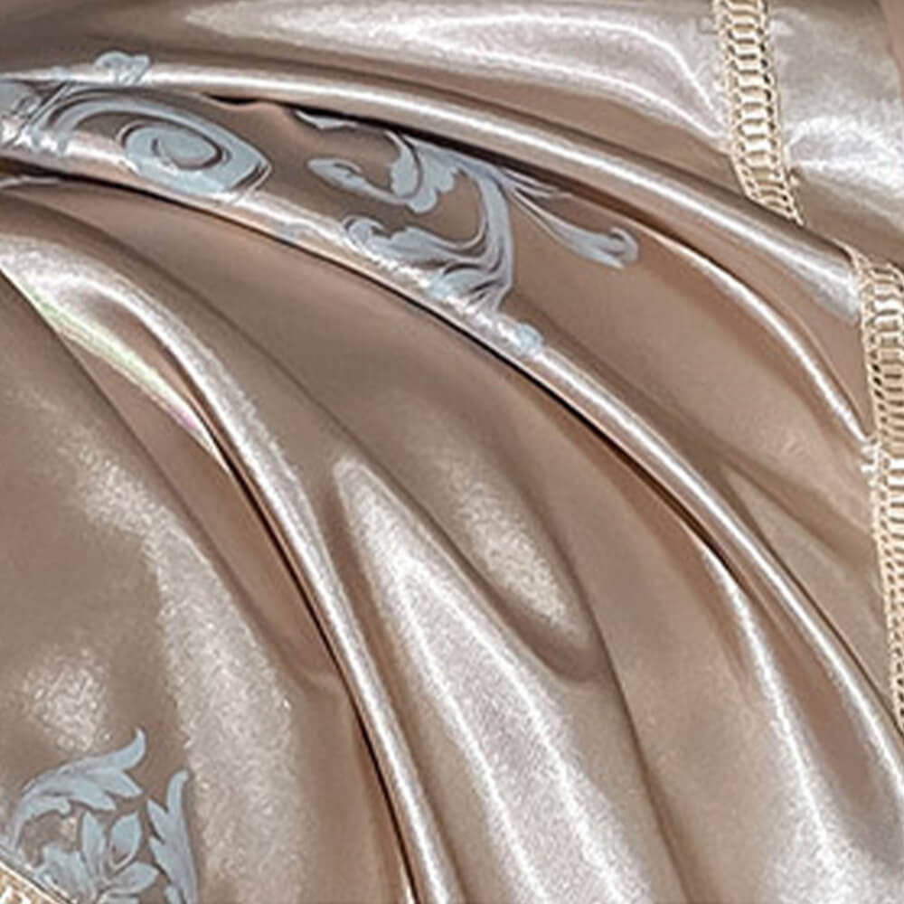 Parure de draps en satin de coton brillant jacquard inspirée de l'Europe