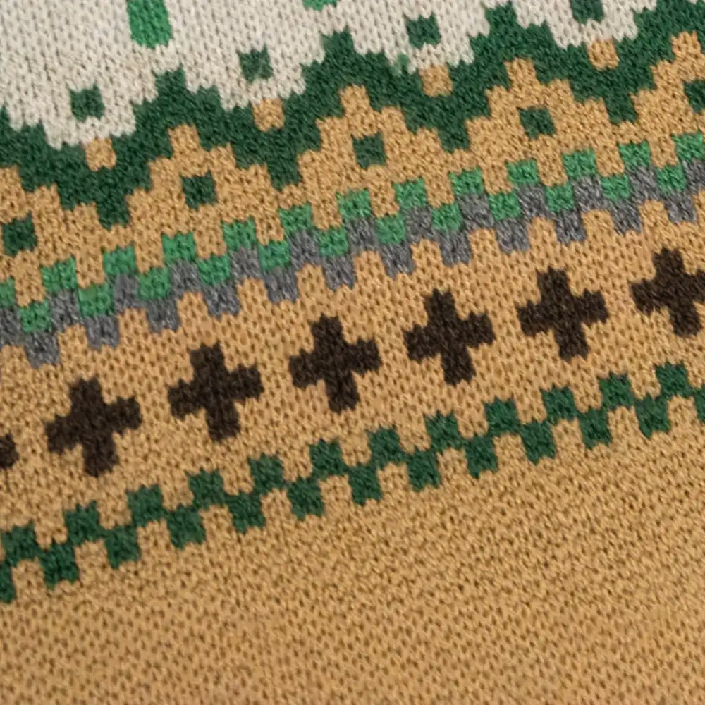 Pull Fair Isle vintage pour Teckel et petits à moyens chiens