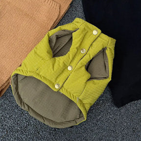 Veste pour chien réversible en padded, épaisse et chaude.
