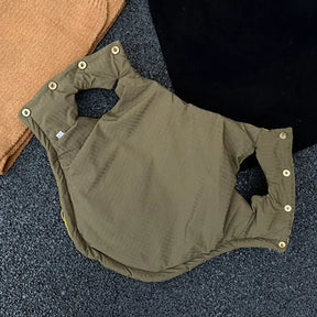 Veste pour chien réversible en padded, épaisse et chaude.