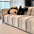 Jeté de canapé plaid pour canapé en chenille rayée résistante aux égratignures tendance