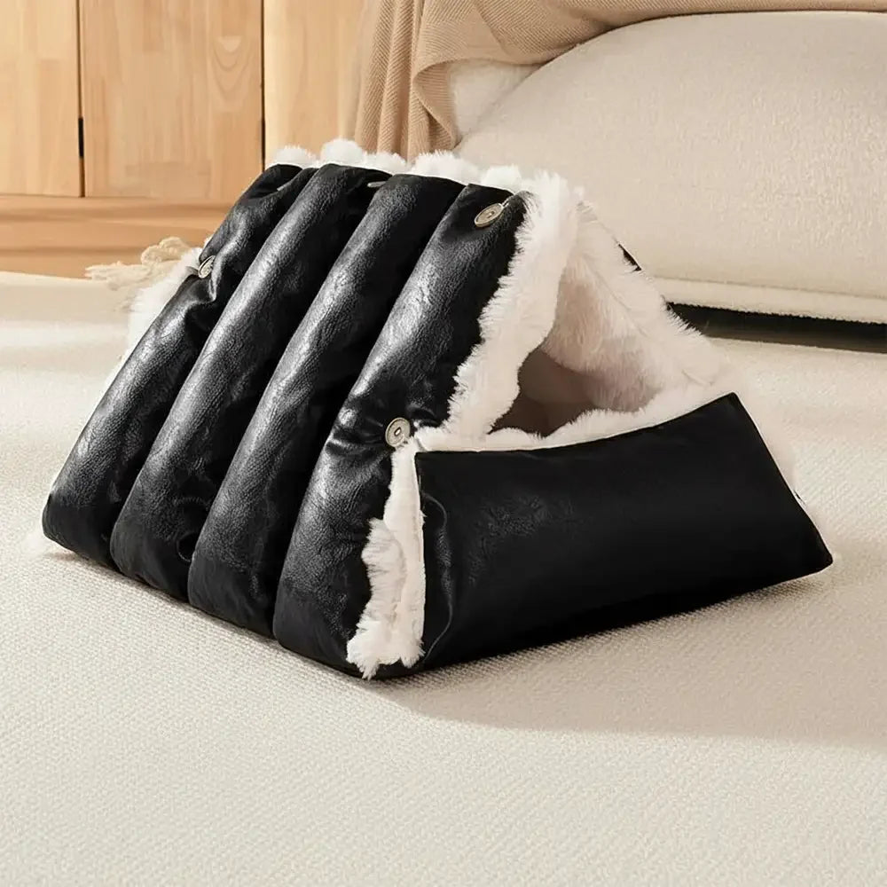 Lit pour chien en simili cuir vintage convertible siège de voiture multifonction