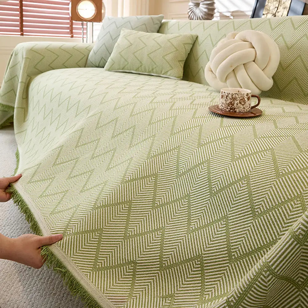 Jeté de canapé Protection de meuble en lin faux résistant aux égratignures, couverture de canapé.
