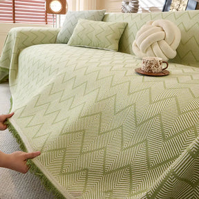 Jeté de canapé Protection de meuble en lin faux résistant aux égratignures, couverture de canapé.