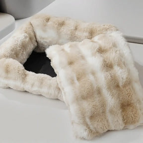 Lit moelleux en velours faux lapin pour chiens et chats