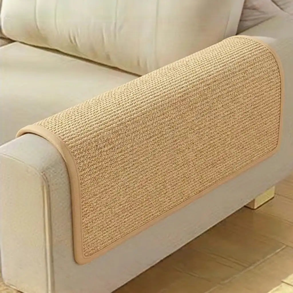 Tapis grattoir pour chat en faux sisal, protection de canapé avec bande Velcro
