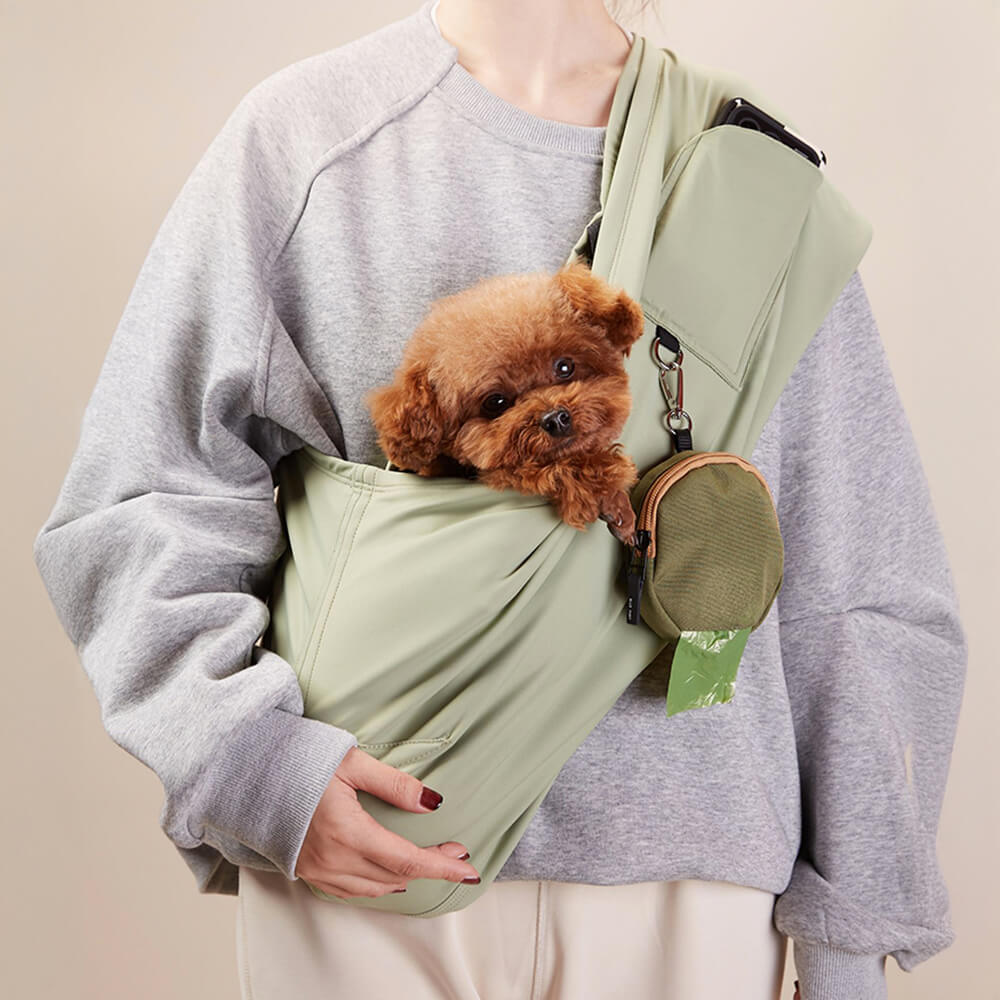 Sac de transport pour animaux de compagnie portable respirant et confortable adapté à l'extérieur