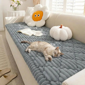 Housse de canapé lavable, protecteur de sofa amical pour les animaux, matelas pour animaux de compagnie Fluffy Fuzzy