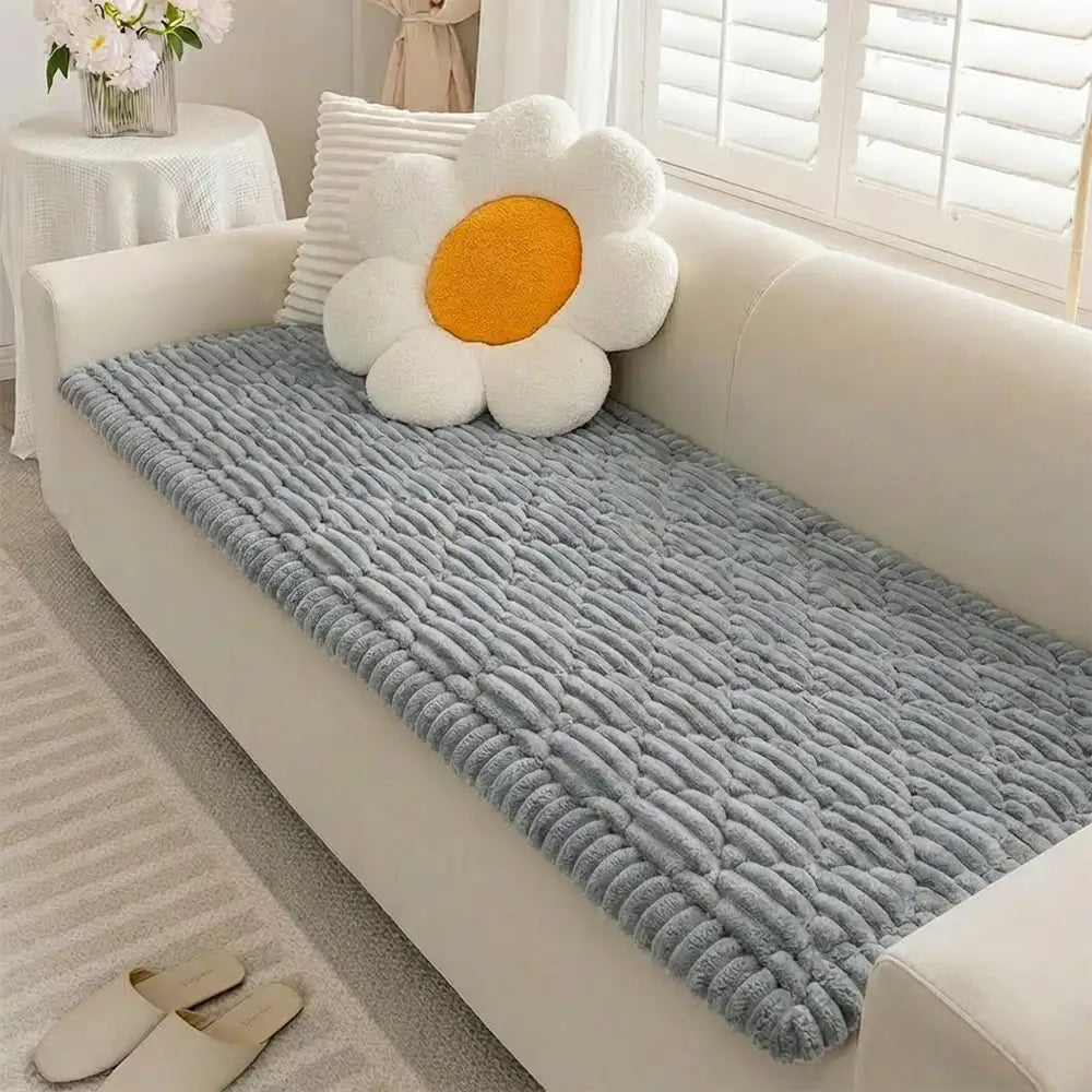 Housse de canapé lavable, protecteur de sofa amical pour les animaux, matelas pour animaux de compagnie Fluffy Fuzzy