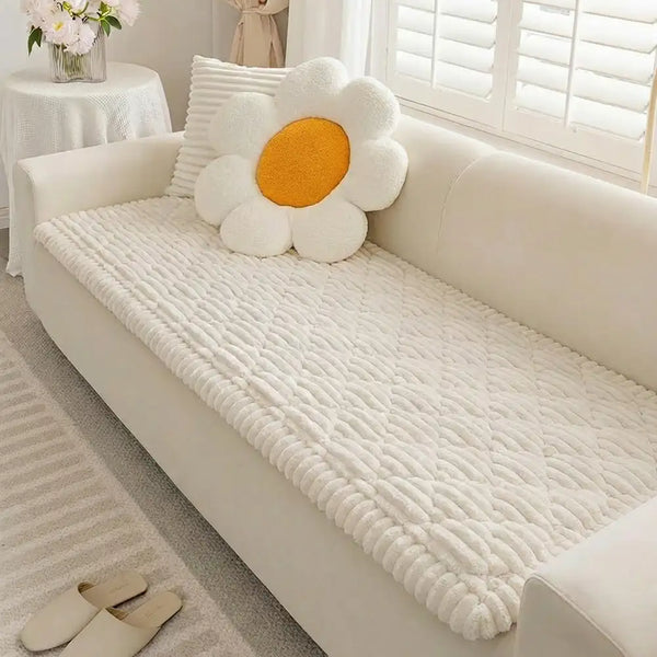 Housse de canapé lavable, protecteur de sofa amical pour les animaux, matelas pour animaux de compagnie Fluffy Fuzzy
