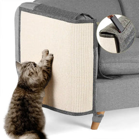 Tapis grattant pour chats entièrement recouvert en faux sisal, protection des accoudoirs de canapé pour chats.