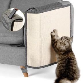 Tapis grattant pour chats entièrement recouvert en faux sisal, protection des accoudoirs de canapé pour chats.