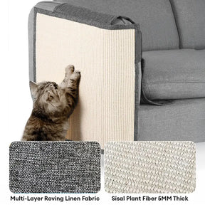 Tapis grattant pour chats entièrement recouvert en faux sisal, protection des accoudoirs de canapé pour chats.