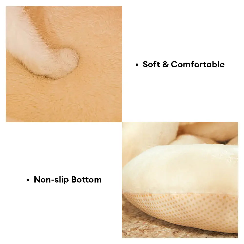 Lit pour animal de compagnie amusant en forme de pantoufle, chaud, amovible et lavable.