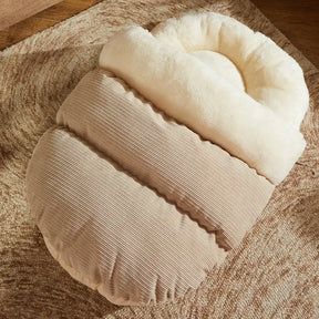 Lit pour animal de compagnie amusant en forme de pantoufle, chaud, amovible et lavable.