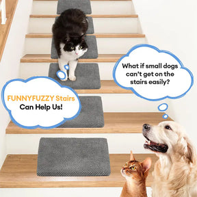 Rampes d'escalier modulaires en mousse pour chiens avec fixation Velcro