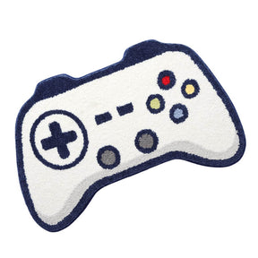 Tapis imprimé en faux cachemire en forme de manette de jeu