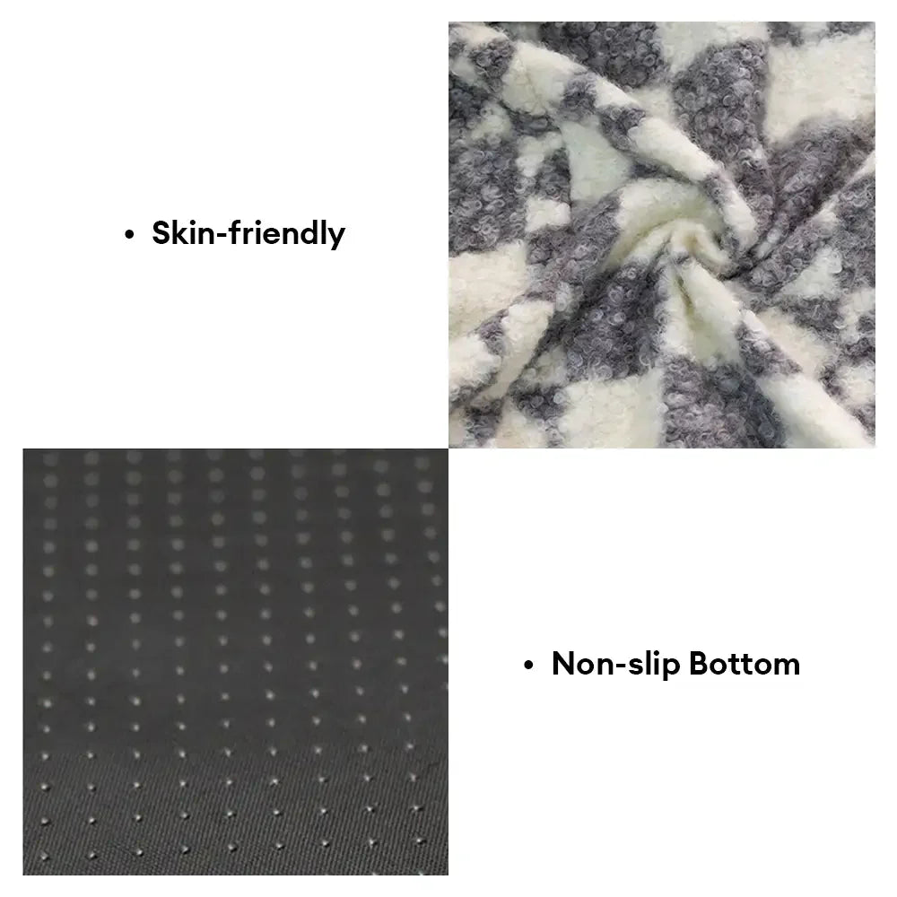 Lit pour chien en peluche thermique amovible et lavable à motif géométrique