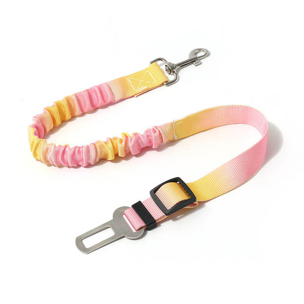 Ceinture de sécurité pour animaux avec amorti élastique dégradé