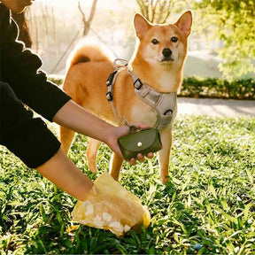 Distributeur de sacs à crottes pour chiens en simili cuir de style sac à main